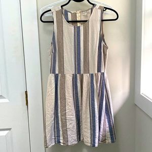 Country Linen Dress Twik Blue Medium